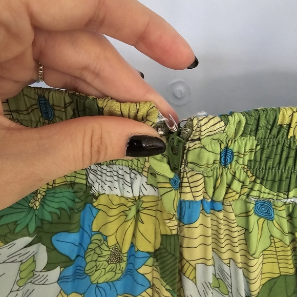 NWOT Collectif Bright & Beautiful Tropical Retro Kim Wide Leg Pants - Picture 11 of 12